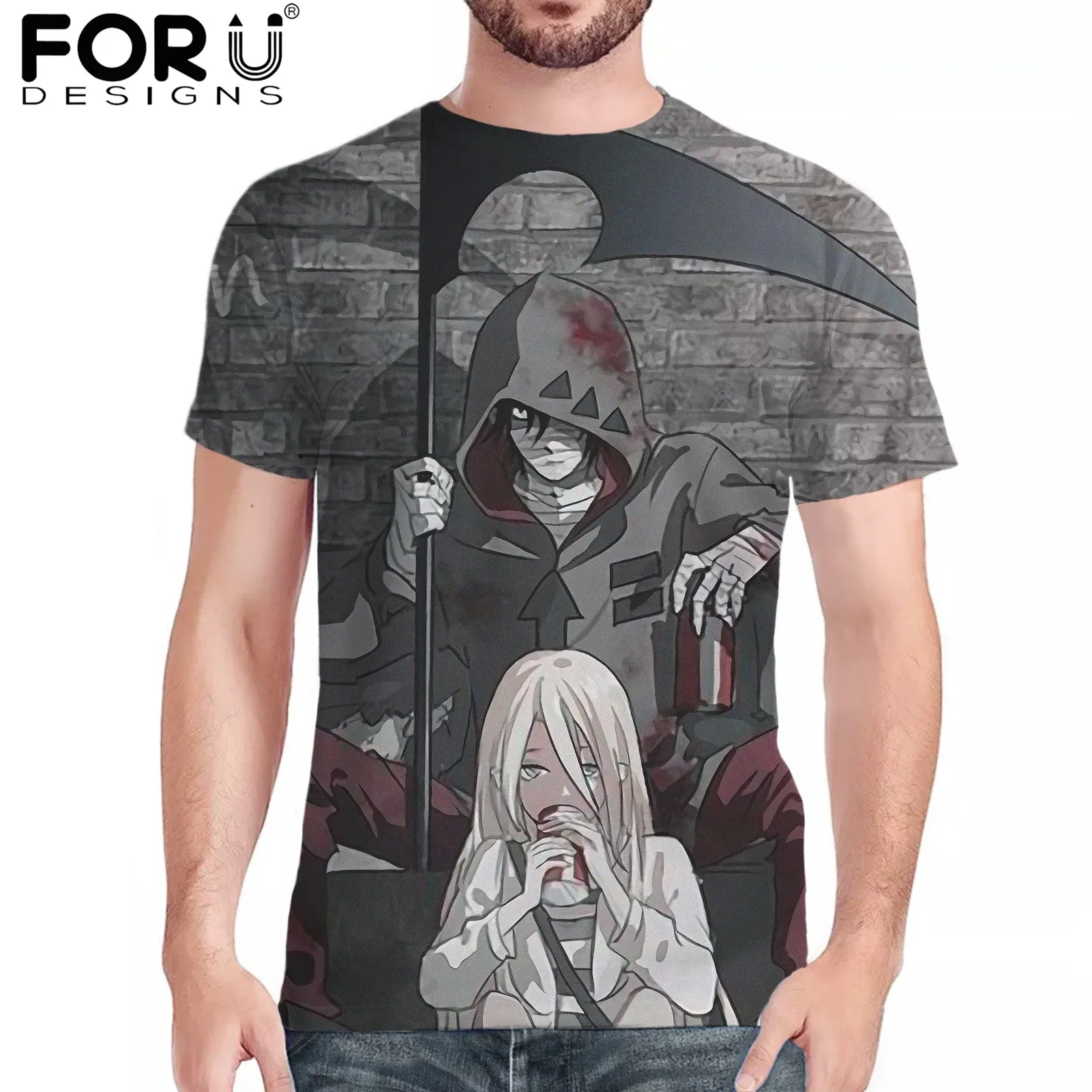 FORUDESIGN Men's Fashion Summer T shirt Anime Angels of Death Printed Leisure Comfortable Male Short Tops and Tees Clothing
FORUDESIGN Men's Fashion Summer T shirt Anime Angels of Death Printed Leisure Comfortable Male Short Tops and Tees Clothing