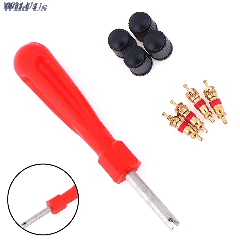 1 Set Tire Valve Service Kit 4 Valve Cores 4 Valve Caps 1 Valve Stem Screwdriver Tire Repair Tool for Car Motorcycle Bus Truck
1 Set Tire Valve Service Kit 4 Valve Cores 4 Valve Caps 1 Valve Stem Screwdriver Tire Repair Tool for Car Motorcycle Bus Truck