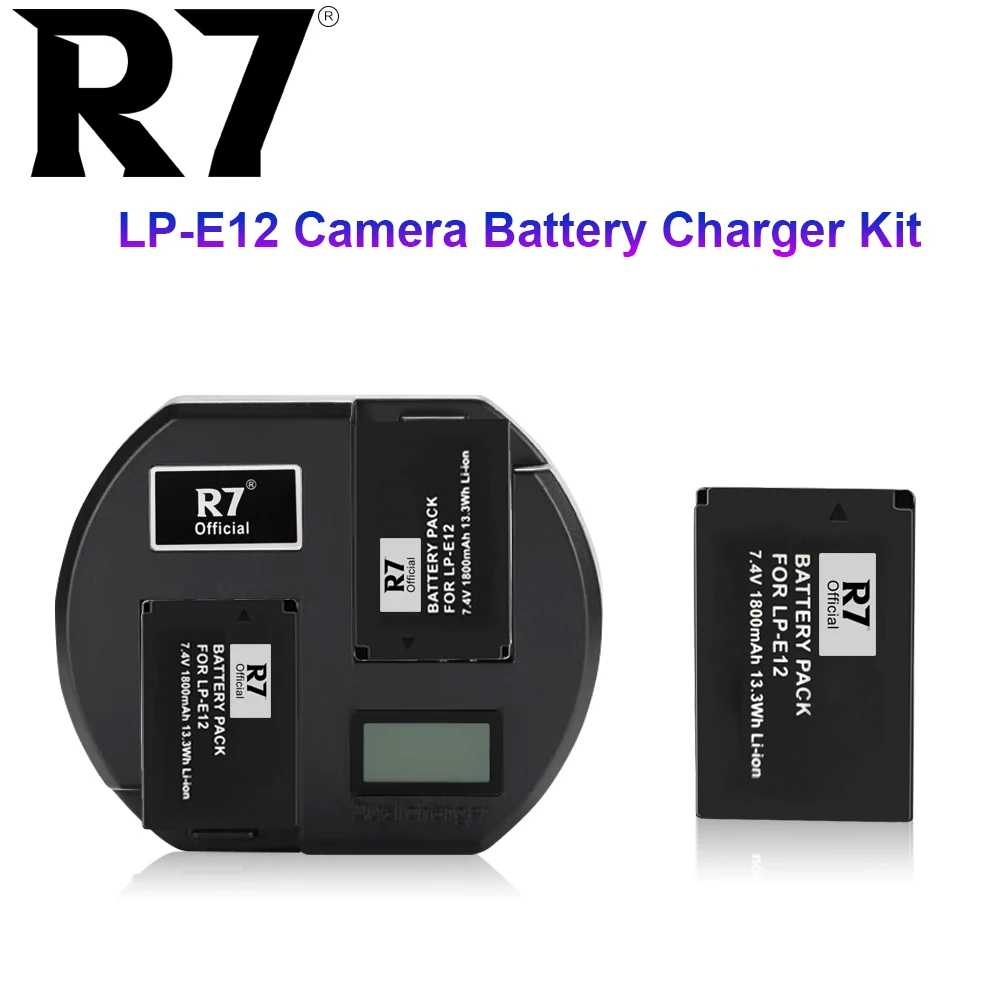 R7 LP-E12 LPE12 LP E12 Rechargeable Battery +LCD USB Charger for Canon EOS M50, EOS M100,100D Kiss X7 Rebel SL1
R7 LP-E12 LPE12 LP E12 Rechargeable Battery +LCD USB Charger for Canon EOS M50, EOS M100,100D Kiss X7 Rebel SL1