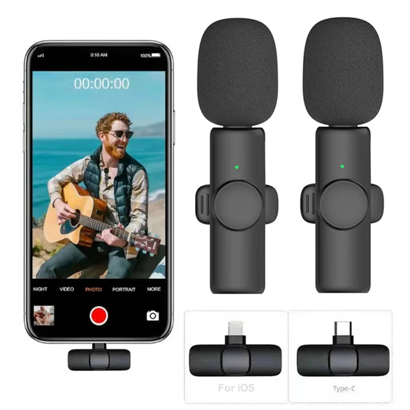 Wireless Lavalier Microphone Portable Audio Video Recording Mini Mic for iPhone Android Live Broadcast Gaming Phone Microphone
Wireless Lavalier Microphone Portable Audio Video Recording Mini Mic for iPhone Android Live Broadcast Gaming Phone Microphone