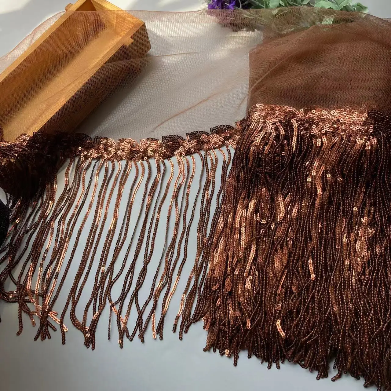 2 Yard Coffee Sequined Skirt Fringe Lace Ribbon Trim Tassel Fringe Lace Trimming Ribbon Diy Performance Dance Dress Sewing
2 Yard Coffee Sequined Skirt Fringe Lace Ribbon Trim Tassel Fringe Lace Trimming Ribbon Diy Performance Dance Dress Sewing