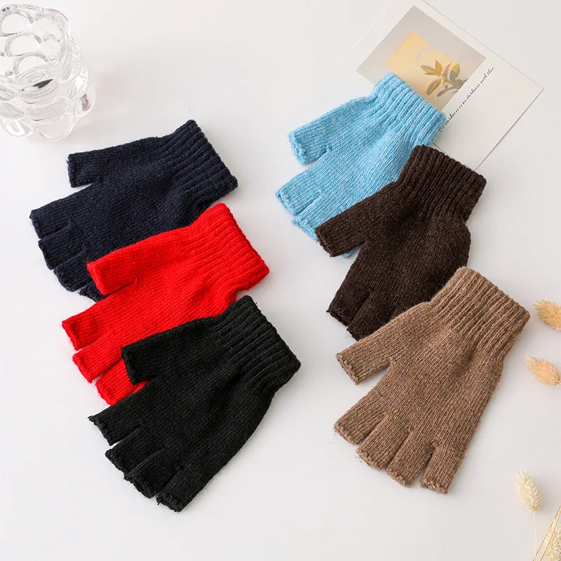 Gloves for Men Wool Half Finger Autumn Winter Gloves Knitted Soft Solid Color Warm Play Mobile Phone Office Writing Women
Gloves for Men Wool Half Finger Autumn Winter Gloves Knitted Soft Solid Color Warm Play Mobile Phone Office Writing Women