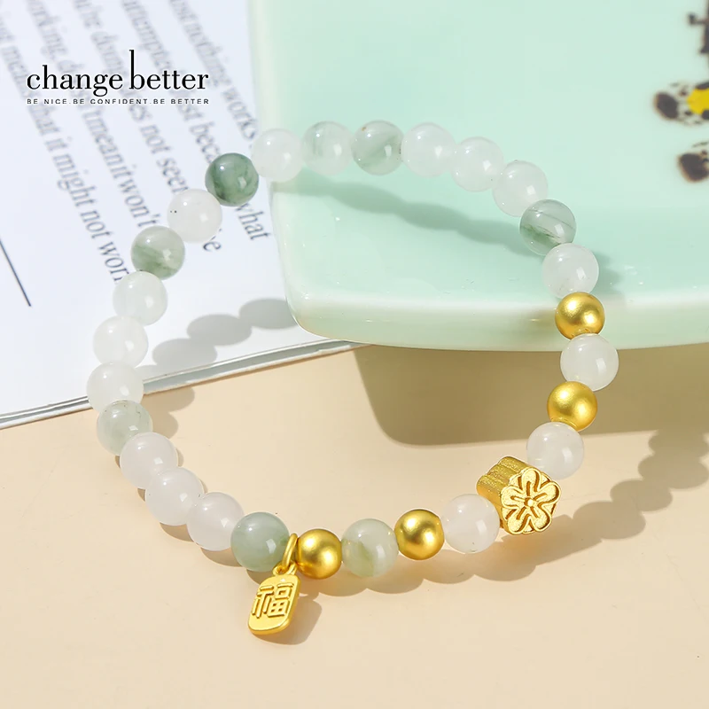 Change Better Natural Ice Green Jade Stone Flower Lucky Brand Bracelets Women Korean Design Reiki Bangles Female Wrist Jewelry 
Change Better Natural Ice Green Jade Stone Flower Lucky Brand Bracelets Women Korean Design Reiki Bangles Female Wrist Jewelry