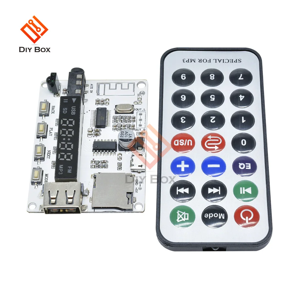 Bluetooth MP3 Decoder Board Decoding Player Module FM Radio USB LCD Screen IR Infrared Remote Controller 
Bluetooth MP3 Decoder Board Decoding Player Module FM Radio USB LCD Screen IR Infrared Remote Controller