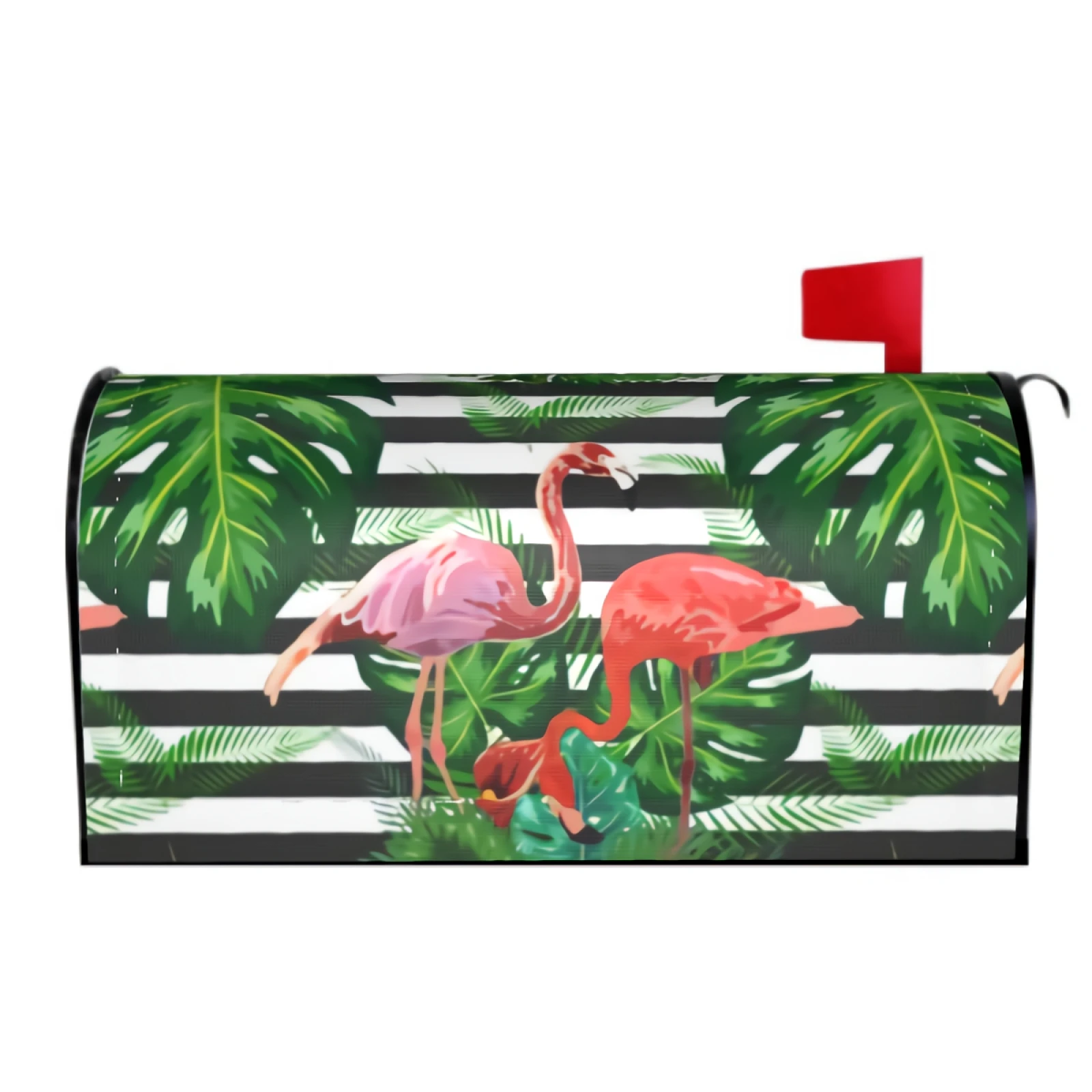 Flamingo Mailbox Covers Magnetic Tropical Leaves Mailbox Wraps 21" X 18" Waterproof Dark Grunge Stripes Post Letter Box Cover
Flamingo Mailbox Covers Magnetic Tropical Leaves Mailbox Wraps 21" X 18" Waterproof Dark Grunge Stripes Post Letter Box Cover