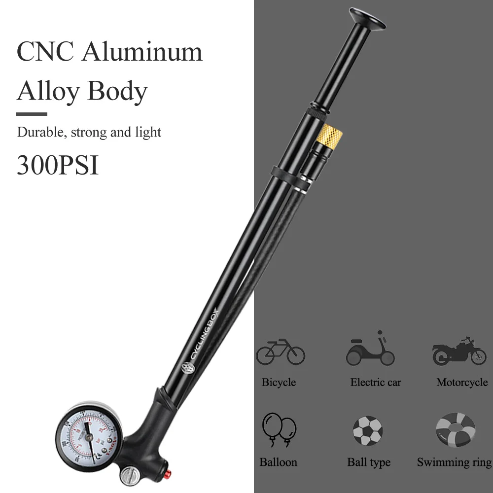 300psi Bike Air Pump Portable High-pressure with Gauge for Fork & Rear Suspension Absorber Mountain Bicycle Universal hand pump
300psi Bike Air Pump Portable High-pressure with Gauge for Fork & Rear Suspension Absorber Mountain Bicycle Universal hand pump