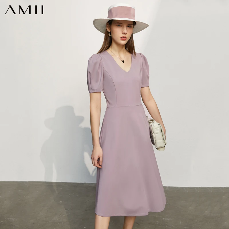Amii Minimalism Summer Dresses For Women Fashion Puff Sleeve Dress Office Lady Vneck Solid Long Dress Womens Maxi Dress 12140465
Amii Minimalism Summer Dresses For Women Fashion Puff Sleeve Dress Office Lady Vneck Solid Long Dress Womens Maxi Dress 12140465