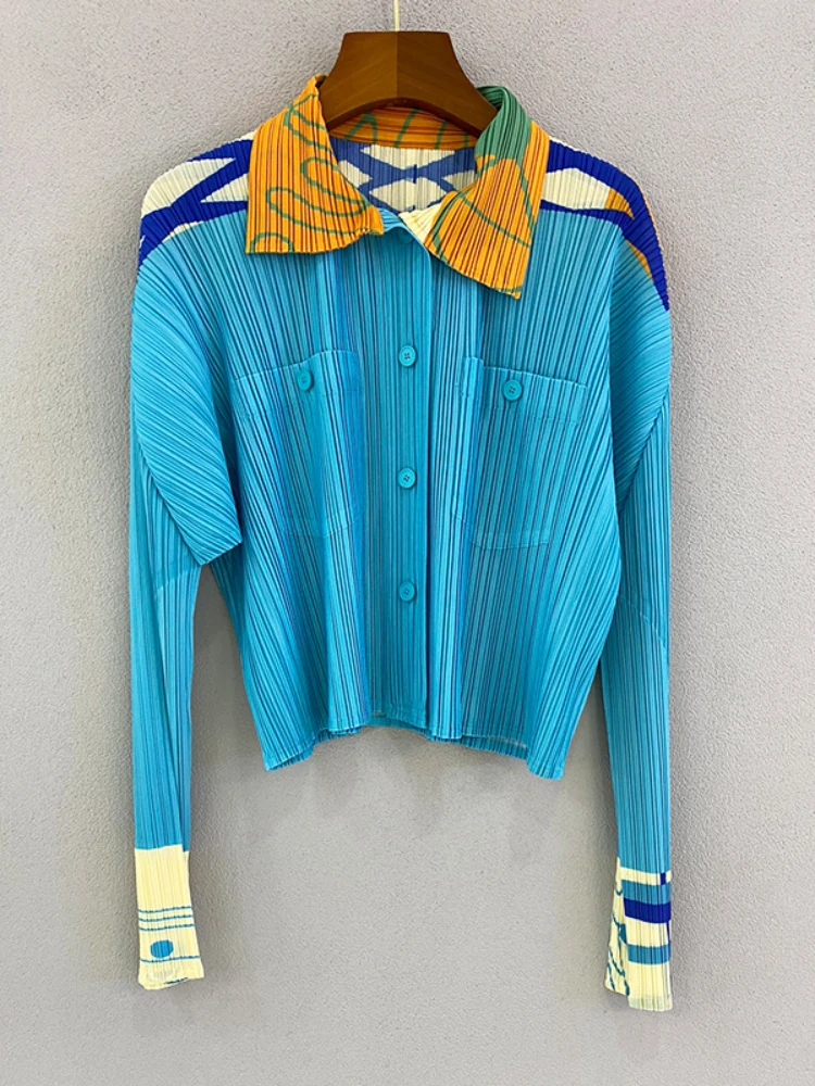 Miyake Pleated 2022 Spring New Jacket Casual Single-breasted Women Cardigan High Quality Elegant Fashion Tops Printing
Miyake Pleated 2022 Spring New Jacket Casual Single-breasted Women Cardigan High Quality Elegant Fashion Tops Printing