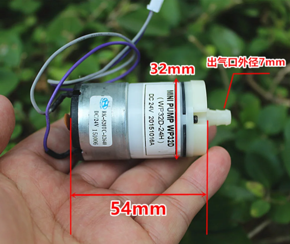 MINI PUMP WP32D-24H DC 24V Large Flow Small 32mm 520 Motor Beauty Device Pump Micro Inflation Aquarium Fish Water Tank Air Pump
MINI PUMP WP32D-24H DC 24V Large Flow Small 32mm 520 Motor Beauty Device Pump Micro Inflation Aquarium Fish Water Tank Air Pump
