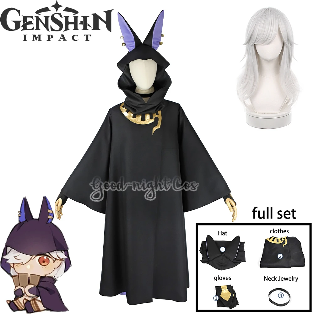 Game Genshin Impact Cyno Cosplay Costumes Wig GlovesBlack Cloak Hat Halloween Carnival Party Game Cosplay Suit Uniform Role Play
Game Genshin Impact Cyno Cosplay Costumes Wig GlovesBlack Cloak Hat Halloween Carnival Party Game Cosplay Suit Uniform Role Play