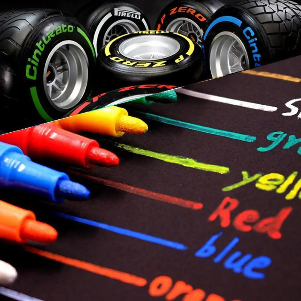 Paint For Car Wheel 7 Colors Paint Tire Waterproof Car Tire Metal Rubber Permanent Paint Marker Pen Anti-fading Tyre Paint
Paint For Car Wheel 7 Colors Paint Tire Waterproof Car Tire Metal Rubber Permanent Paint Marker Pen Anti-fading Tyre Paint