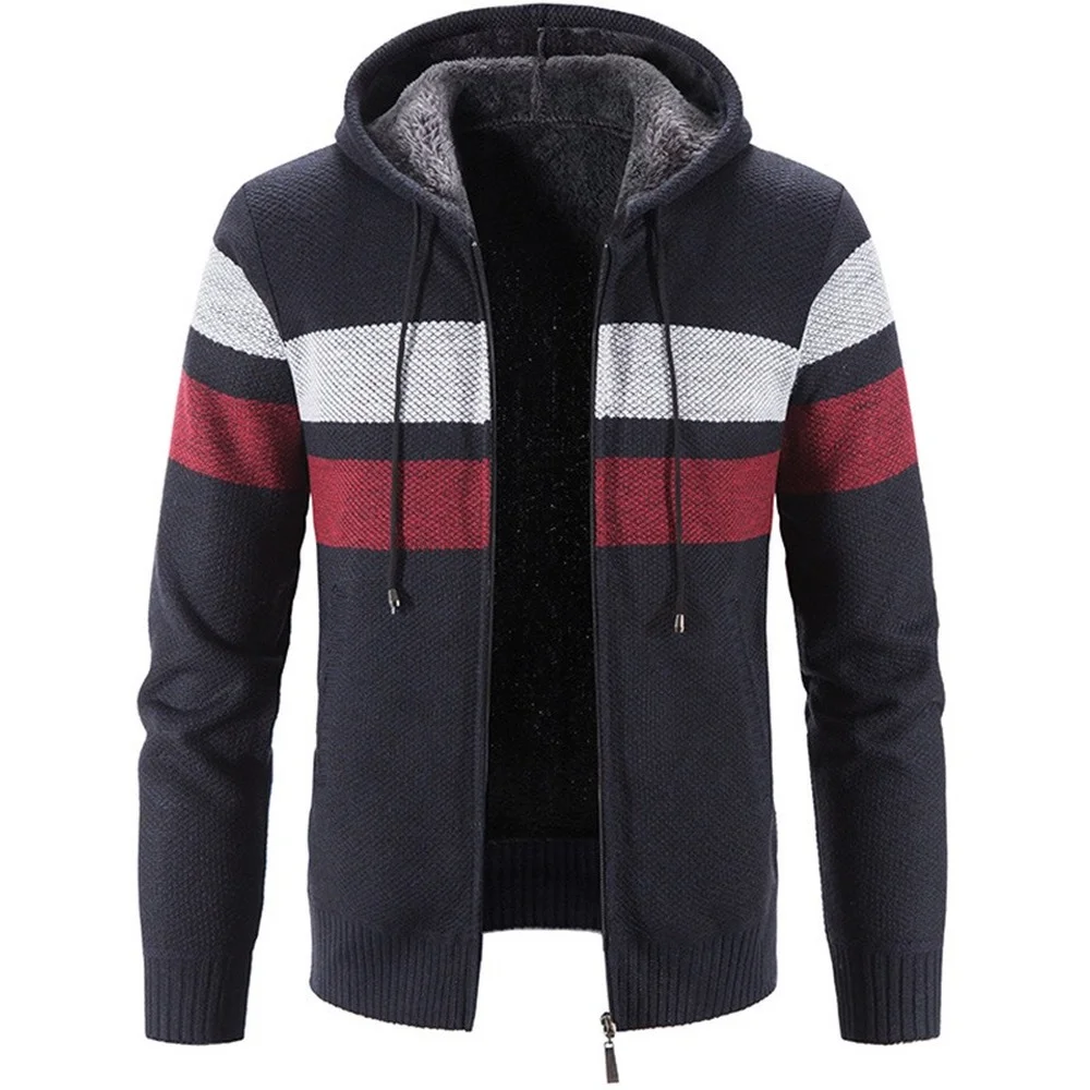 Men's Autumn And Winter Hooded Plush Thickened Sweater Cardigan Sweater Contrast Large Jacket
Men's Autumn And Winter Hooded Plush Thickened Sweater Cardigan Sweater Contrast Large Jacket