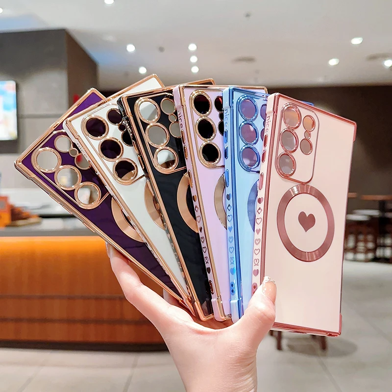 Luxury Magnetic Wireless Charging Silicone Phone Case For Samsung Galaxy S23 S22 S21 S20 FE Plus Ultra-thin Electroplated Cover
Luxury Magnetic Wireless Charging Silicone Phone Case For Samsung Galaxy S23 S22 S21 S20 FE Plus Ultra-thin Electroplated Cover