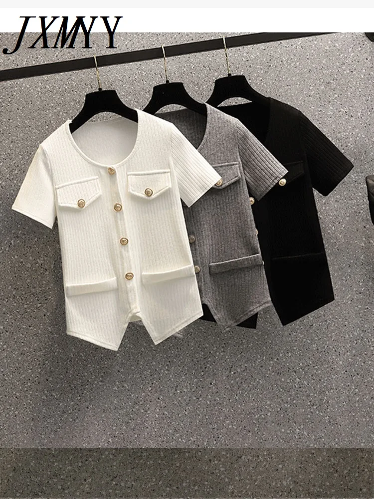 JXMYY 2022 Spring And Summer New Large Size Women's Fashion And Elegant French Irregular Knitted Short-Sleeved T-Shirt L-4XL
JXMYY 2022 Spring And Summer New Large Size Women's Fashion And Elegant French Irregular Knitted Short-Sleeved T-Shirt L-4XL