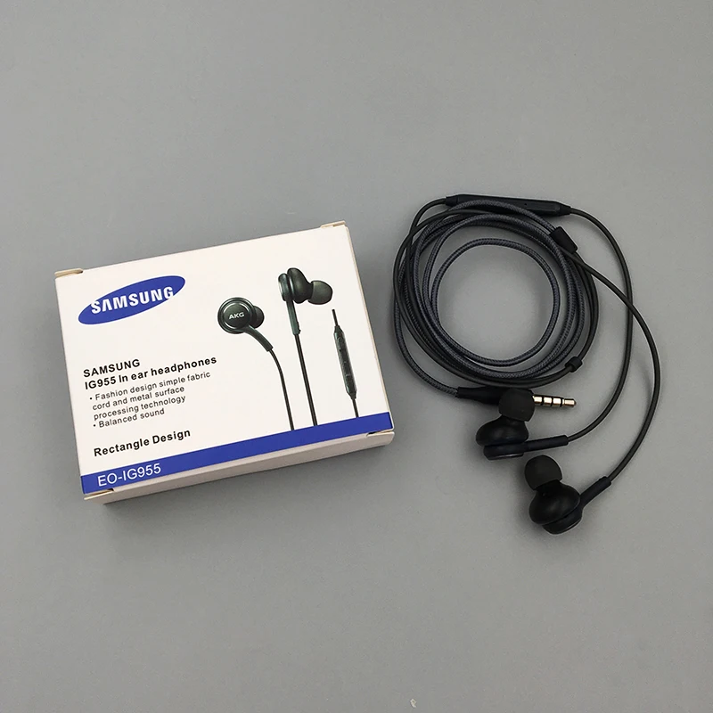 

For Samsung S8 S9 A22 A53 A52 AKG Earphones EO-IG955 3.5mm In-ear Wired mic Volume Control Headset For Galaxy S10E S7 S6 Note9 8