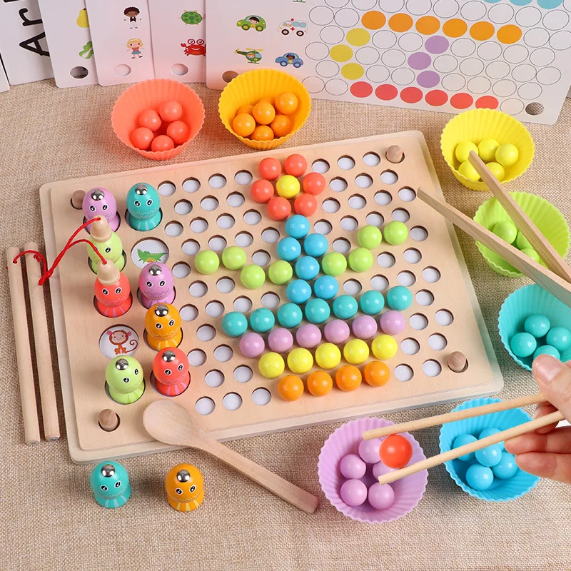 DIY Elimination Bead Clip Bead Fine Motor Training Board Game Wooden Montessori Color Classification Stacked Educational Toys
DIY Elimination Bead Clip Bead Fine Motor Training Board Game Wooden Montessori Color Classification Stacked Educational Toys