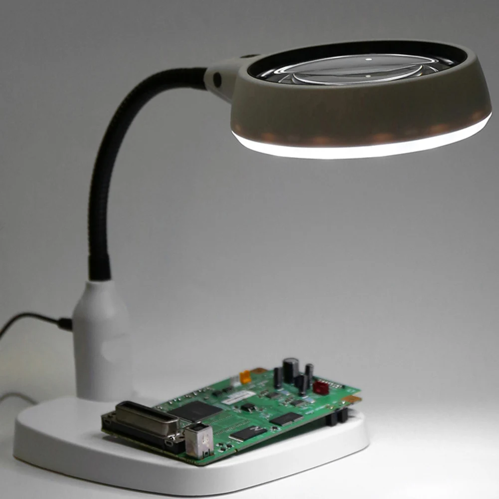 Увеличительное стекло 10X, складное увеличительное стекло для рабочего стола, лупа с 21 светодиодной подсветкой, оптический инструмент
Увеличительное стекло 10X, складное увеличительное стекло для рабочего стола, лупа с 21 светодиодной подсветкой, оптический инструмент