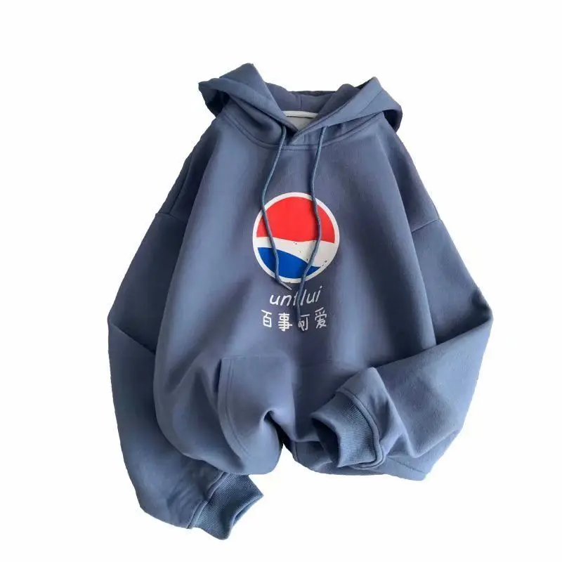 Pepsi Cola autumn and winter new fashion plus velvet loose casual top simple and comfortable cotton couple sweater
Pepsi Cola autumn and winter new fashion plus velvet loose casual top simple and comfortable cotton couple sweater