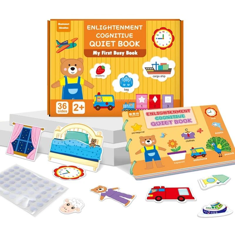 

Baby Montessori Quiet Book Educational Toys My First Busy Book DIY Paste Matching Puzzles Cognition Learning Games For Kid