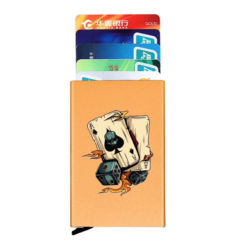 Personality Poker Dice Printing Anti-theft ID Credit Card Holder Thin Aluminium Metal Wallets Pocket Case Bank Card Box
Personality Poker Dice Printing Anti-theft ID Credit Card Holder Thin Aluminium Metal Wallets Pocket Case Bank Card Box