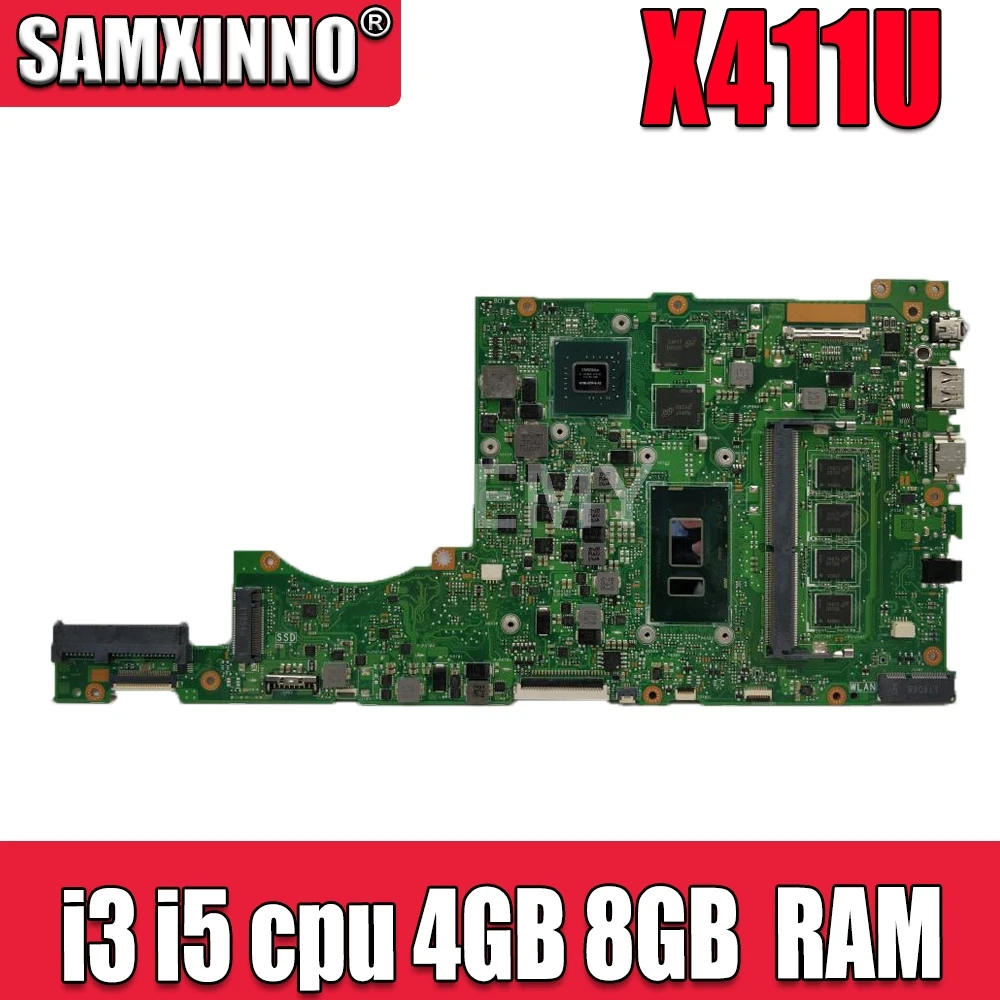 SAMXINNO For Asus X411 X411U X411UN X411UF X411UQ Laptop Motherboard X411UA MainBoard Tested W/ i3 i5 cpu 4GB 8GB RAM
SAMXINNO For Asus X411 X411U X411UN X411UF X411UQ Laptop Motherboard X411UA MainBoard Tested W/ i3 i5 cpu 4GB 8GB RAM