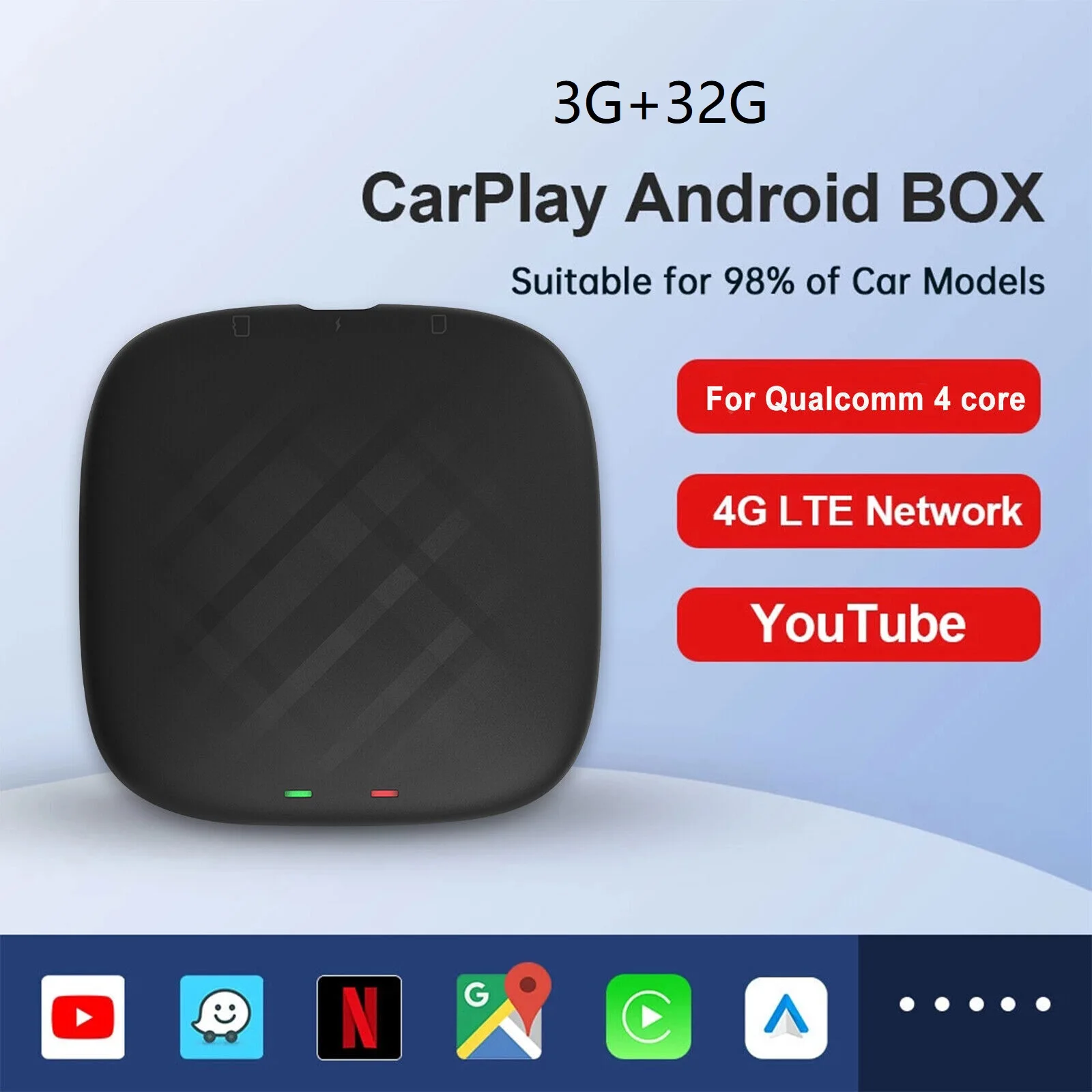 CarlinKit 4.0 Android 11 Wireless Android Auto Ai Box 3G+32 Wireless Apple CarPlay Adapter For Toyota Fiat VW Audi Mercedes Benz
CarlinKit 4.0 Android 11 Wireless Android Auto Ai Box 3G+32 Wireless Apple CarPlay Adapter For Toyota Fiat VW Audi Mercedes Benz