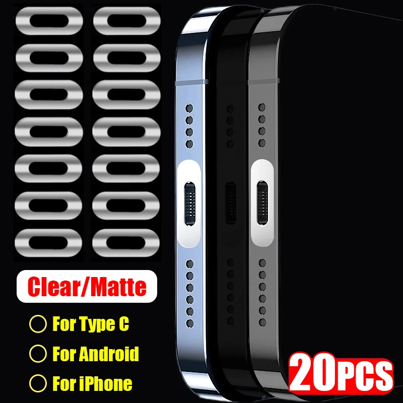 20/10PCS Transparent Protective Film Charging Port Protection Stickers for Apple IPhone Samsung Android Anti Dust Covers
20/10PCS Transparent Protective Film Charging Port Protection Stickers for Apple IPhone Samsung Android Anti Dust Covers