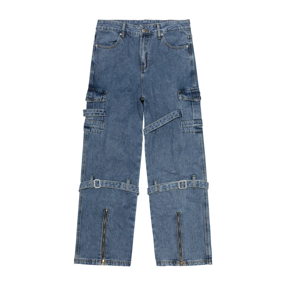 Leg Cargo Pants Wide Autumn New Streetwear Baggy Hip Hop Jeans Big Pockets Men Korean Fashion Loose Straight Male Clothing Blue
Leg Cargo Pants Wide Autumn New Streetwear Baggy Hip Hop Jeans Big Pockets Men Korean Fashion Loose Straight Male Clothing Blue