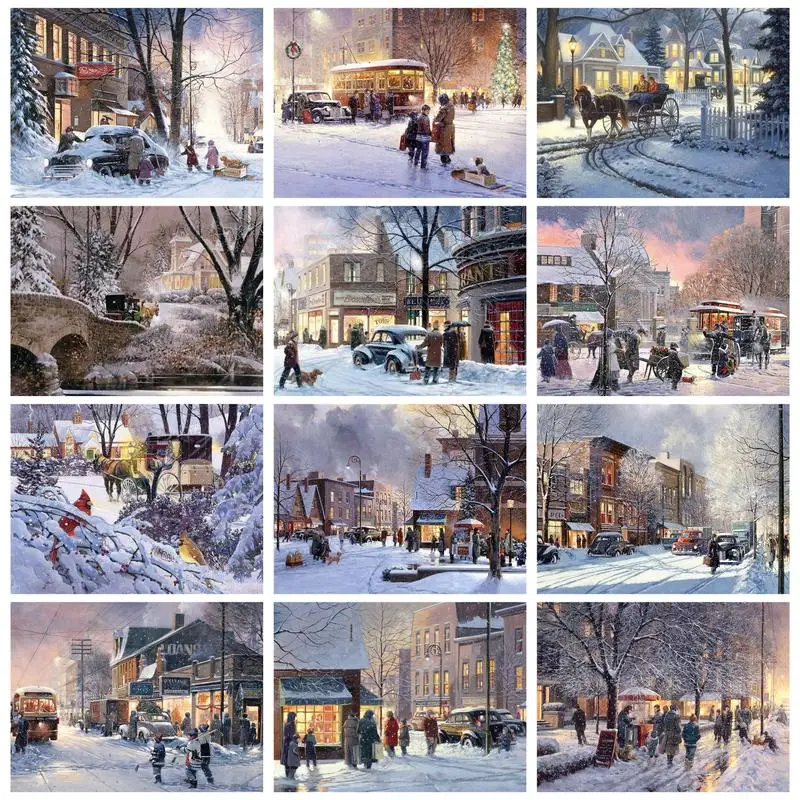 GATYZTORY Diy Painting By Numbers Adults Crafts Winter Busy Street Scene On Canvas Acrylic Paints Diy Gift Wall Decors For Kids
GATYZTORY Diy Painting By Numbers Adults Crafts Winter Busy Street Scene On Canvas Acrylic Paints Diy Gift Wall Decors For Kids