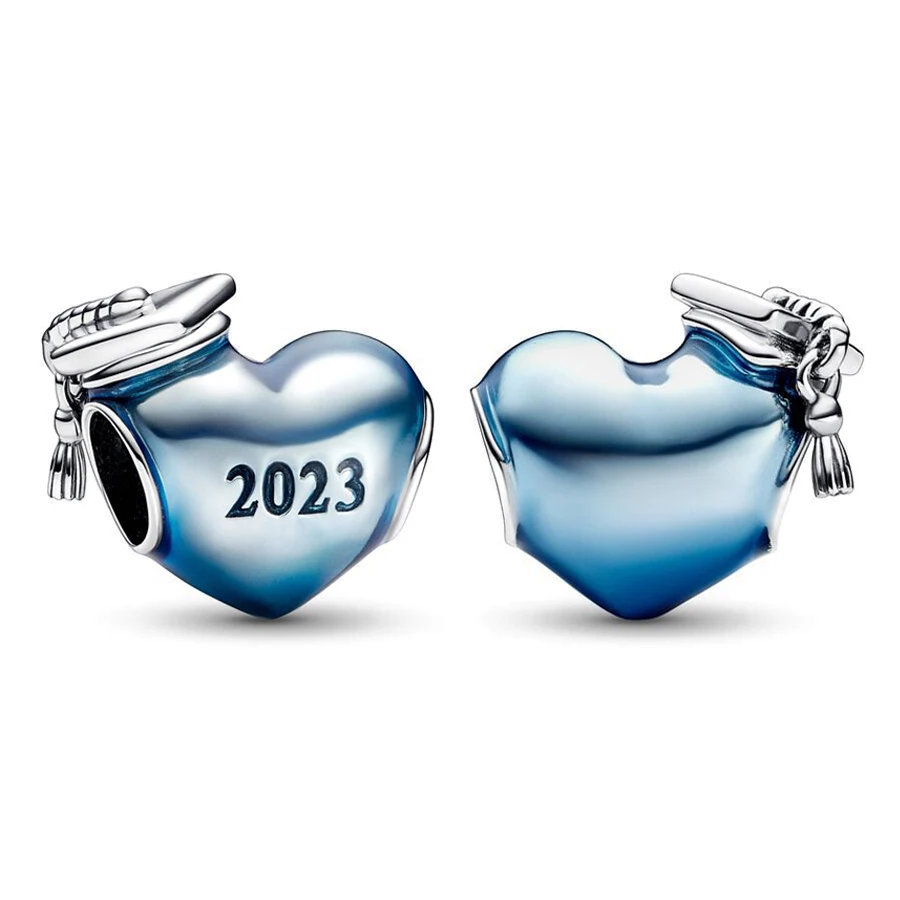 New Blue 2023 Graduation Heart Charm with Cap Bead Fit Original Pandora Charms Bracelet Pendant DIY Jewelry Gift
New Blue 2023 Graduation Heart Charm with Cap Bead Fit Original Pandora Charms Bracelet Pendant DIY Jewelry Gift