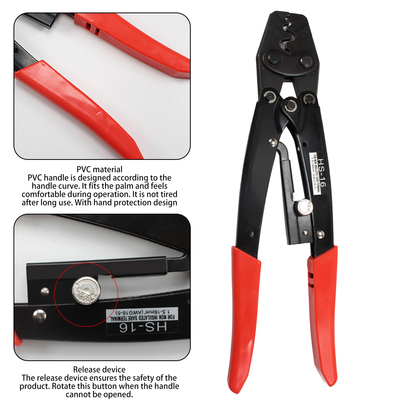 Ratchet Plier Insulated Terminals Easy Wire Connector Electrician Brass Crimping Hand Tools Car Ring SC Bare Cable Soldered Kit 
Ratchet Plier Insulated Terminals Easy Wire Connector Electrician Brass Crimping Hand Tools Car Ring SC Bare Cable Soldered Kit