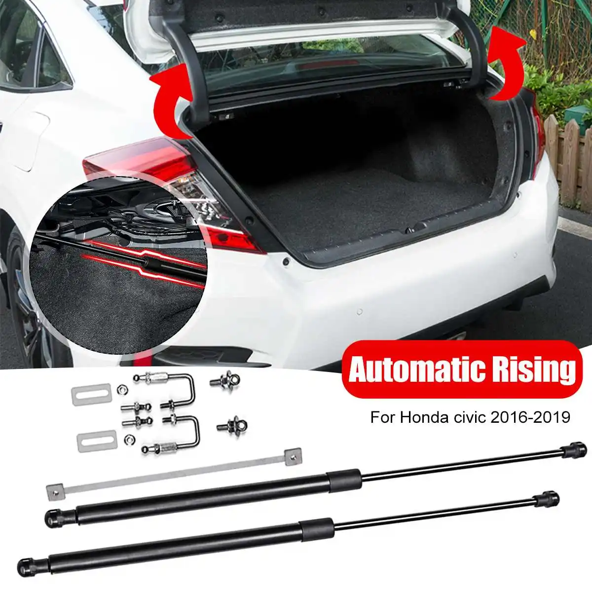 2PCS Automatic Rising Car Rear Trunk Door Lifting Support Spring Gas Shock Hydraulic Rod Strut Bars For Honda Civic 2016-2020
2PCS Automatic Rising Car Rear Trunk Door Lifting Support Spring Gas Shock Hydraulic Rod Strut Bars For Honda Civic 2016-2020