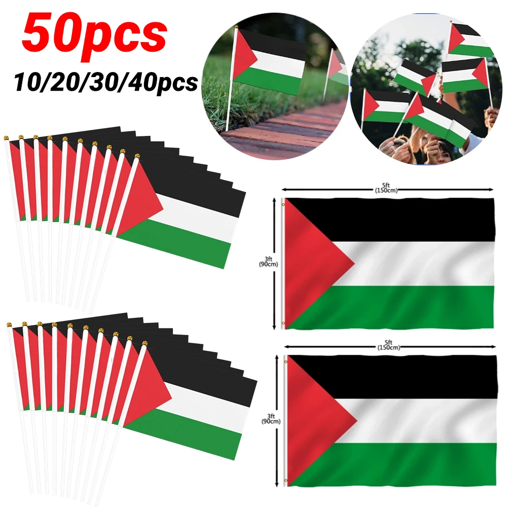 10-50pcs 14x21cm Palestine Small Flying Hand Flags Mini Hand Held Stick Flag Palestine Waving National Flag Patriotic Trinkets
10-50pcs 14x21cm Palestine Small Flying Hand Flags Mini Hand Held Stick Flag Palestine Waving National Flag Patriotic Trinkets