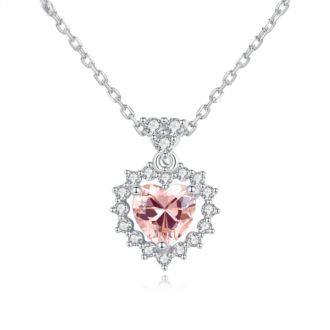 Luxury S925 Sterling Silver 5*5mm Pink Heart Zircon Pendant Necklace for Women Party Boutique Jewelry Anniversary Gift for Wife
Luxury S925 Sterling Silver 5*5mm Pink Heart Zircon Pendant Necklace for Women Party Boutique Jewelry Anniversary Gift for Wife