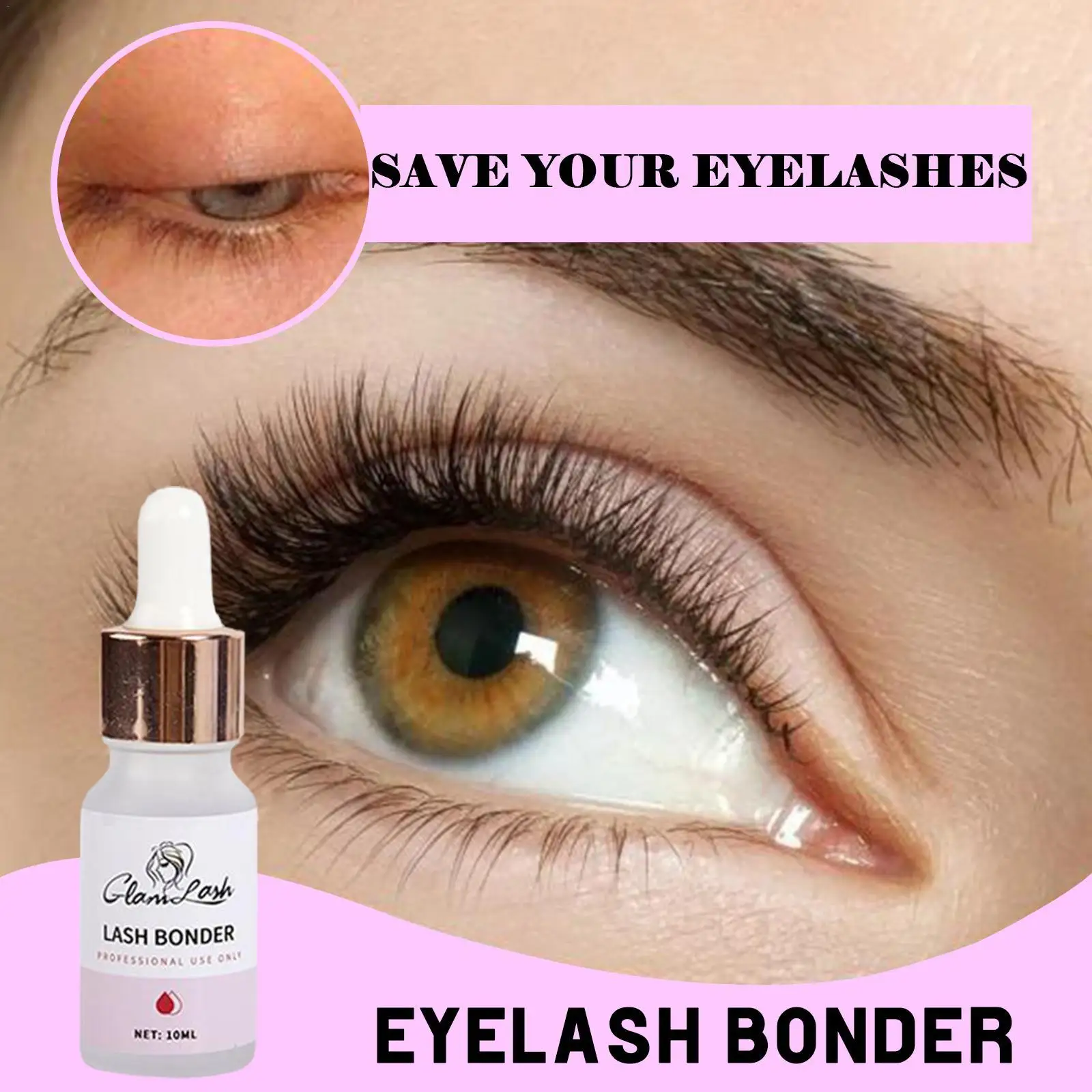 

GLAMLASH 10ml/15ml Lashes Super Bonder For Eyelash Extension Bonder Private Label Grafting Eyelash Glue Quick Drying Long Last