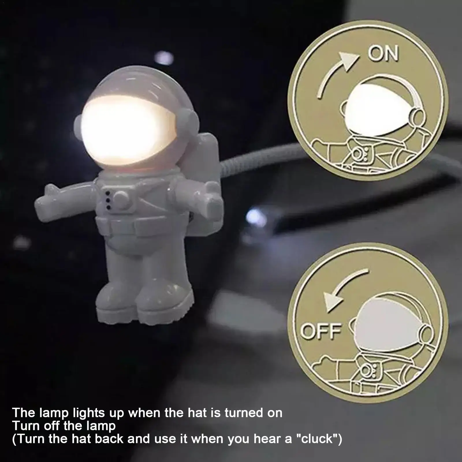 

Funny Astronaut USB Gadget Spaceman USB LED Light Adjustable Night Light Gadgets For Computer PC Lamp Room Decor Nightlight U1W8