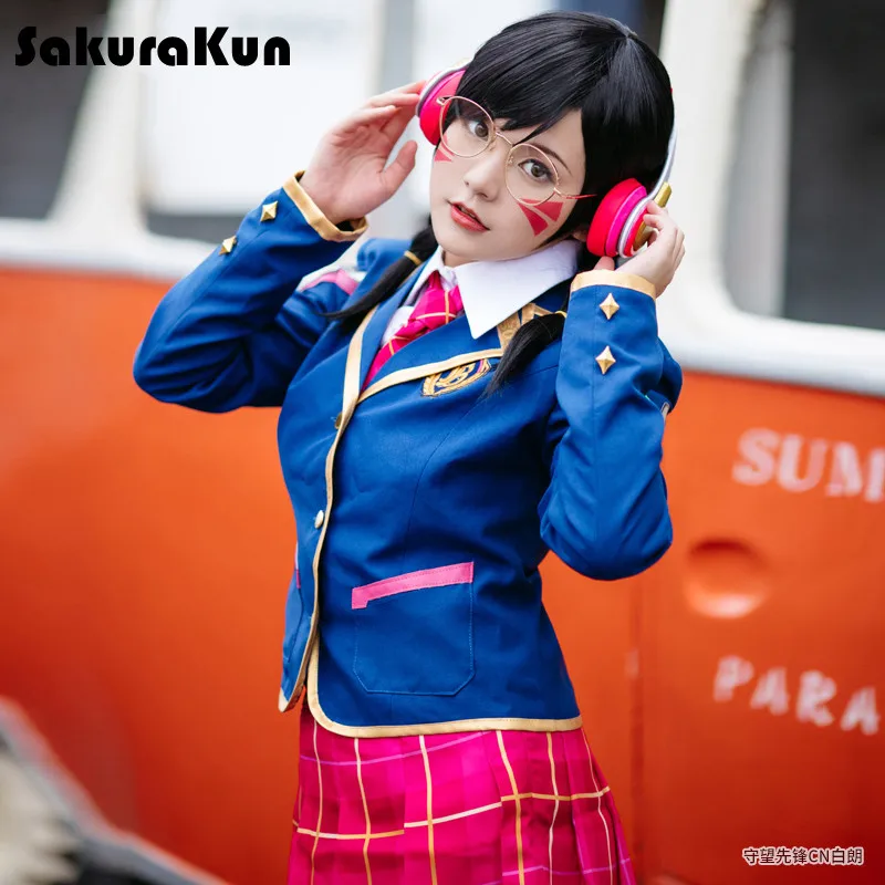 Костюм для косплея игры OW D.VA Академия DVA костюмы школьная форма Hana Song Girl женская