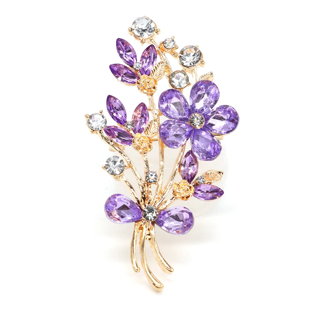 Purple Rinestone Flower Brooches Lady Elegant Enamel Plant Design Bouquet Pin Casual Clothes Office Party Jewelry Accessories
Purple Rinestone Flower Brooches Lady Elegant Enamel Plant Design Bouquet Pin Casual Clothes Office Party Jewelry Accessories