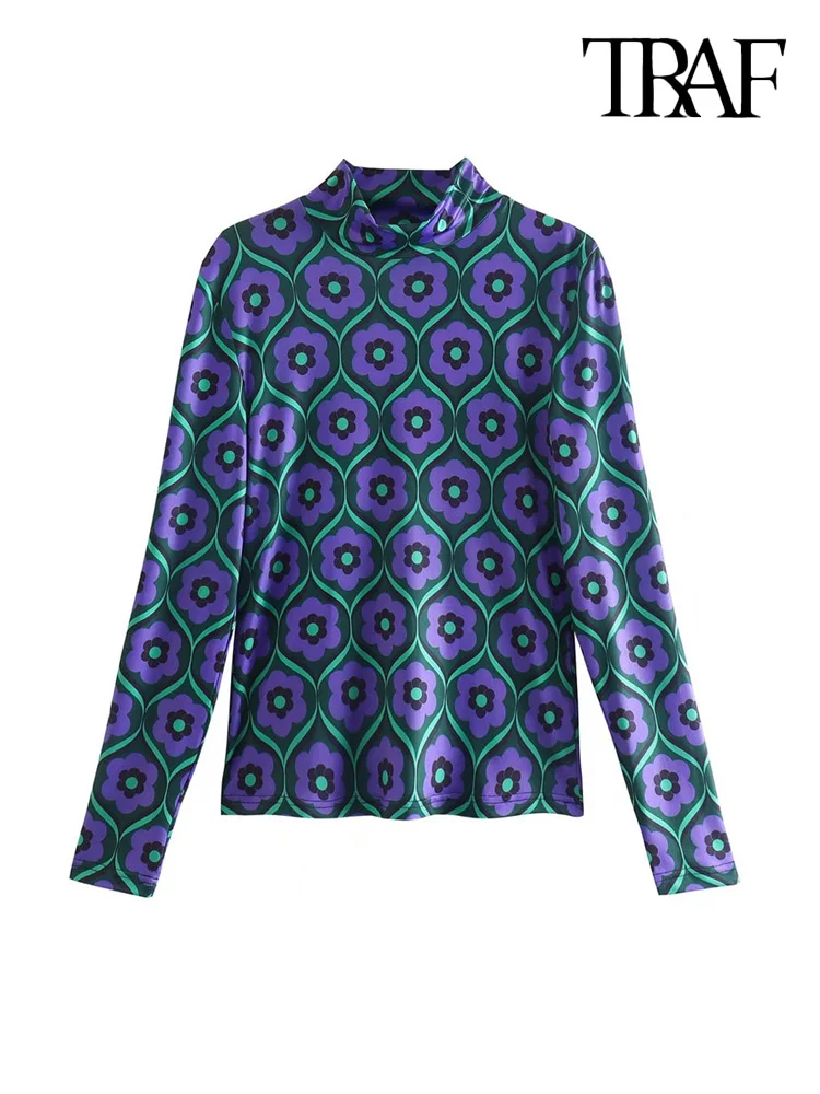 TRAF Women Fashion Floral Print Fitted Blouses Vintage Stand Collar Long Sleeve Female Shirts Blusas Chic Tops
TRAF Women Fashion Floral Print Fitted Blouses Vintage Stand Collar Long Sleeve Female Shirts Blusas Chic Tops