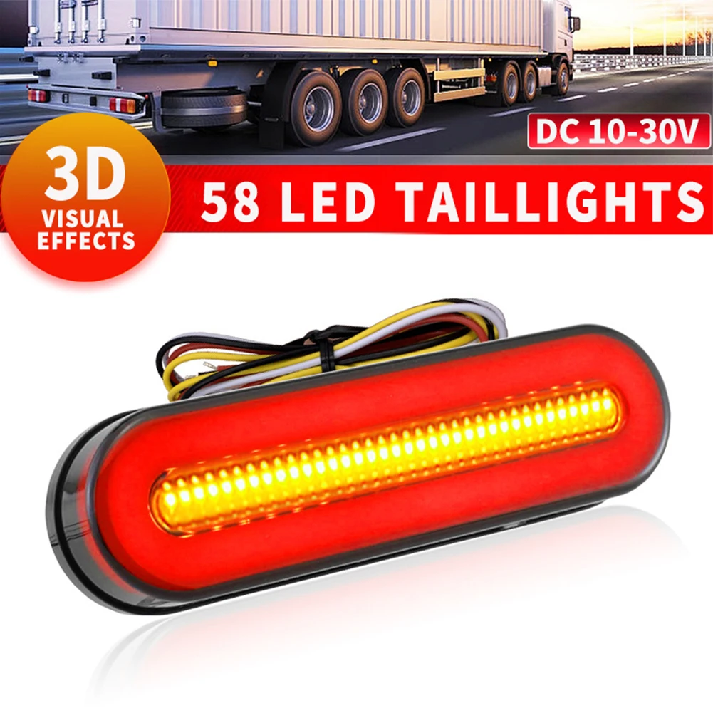 12V Tail Light LED Brake Light Two-colour Light Guided Brake Running Turn Signal For Cargo Truck Trailers Auto External Lights
12V Tail Light LED Brake Light Two-colour Light Guided Brake Running Turn Signal For Cargo Truck Trailers Auto External Lights