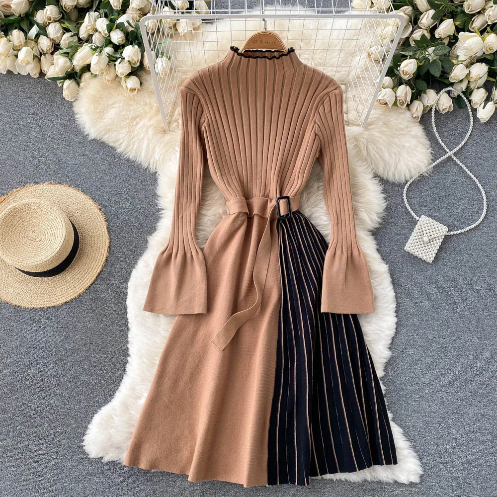 The New Flare Sleeve Knitted Pleated Skirt In The Autumn of 2022 Looks Slim and Slim women wedding dresses
The New Flare Sleeve Knitted Pleated Skirt In The Autumn of 2022 Looks Slim and Slim women wedding dresses