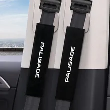 2Pcs Auto Safety Belt Shoulder Protection Car-Styling Pad On The Seat Belt Cover Seat Belts for PALISADE Car Accessories