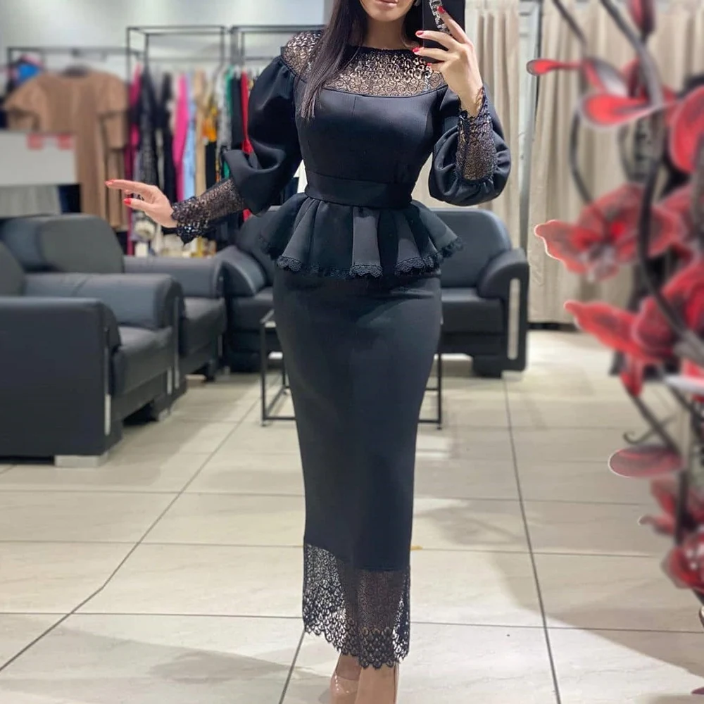 Black Formal Evening Party Dress Women Ruffles Elegant Slim Long Sleeve Cut Out Sexy Mesh Peplum Female Lace Maxi Dresses 2022
Black Formal Evening Party Dress Women Ruffles Elegant Slim Long Sleeve Cut Out Sexy Mesh Peplum Female Lace Maxi Dresses 2022