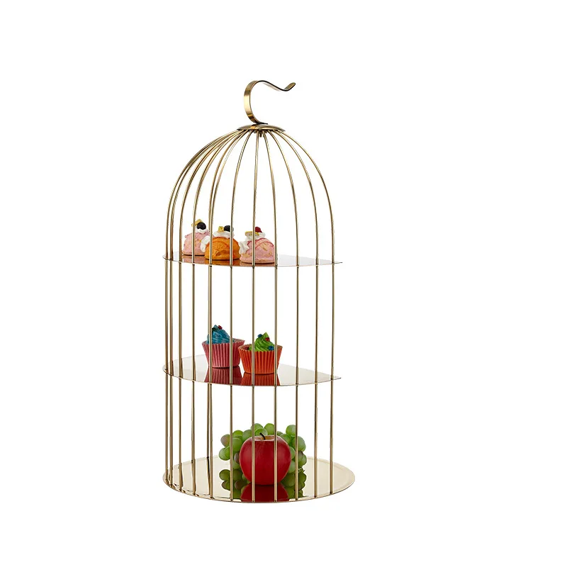 Gold Stainless Steel Cake Plate Hand Made Cupcake 3 tier Birdcage Display Tray Cake Snack Tray Wedding Party Table Cake Stand
Gold Stainless Steel Cake Plate Hand Made Cupcake 3 tier Birdcage Display Tray Cake Snack Tray Wedding Party Table Cake Stand