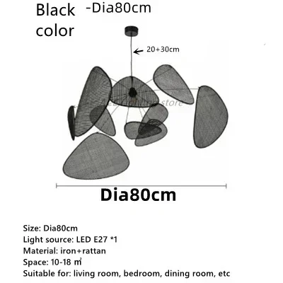 Черная люстра JIANKEXING из ротанга
Черная люстра JIANKEXING из ротанга