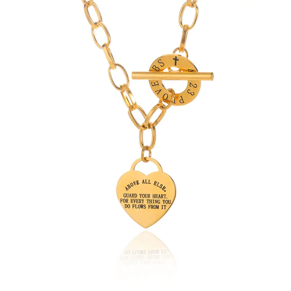 GATTVICT Custom Proverbs Stainless Steel Pendant Necklace For Women Religious Love Bible Bless Chain Necklace Love Jewelry New
GATTVICT Custom Proverbs Stainless Steel Pendant Necklace For Women Religious Love Bible Bless Chain Necklace Love Jewelry New