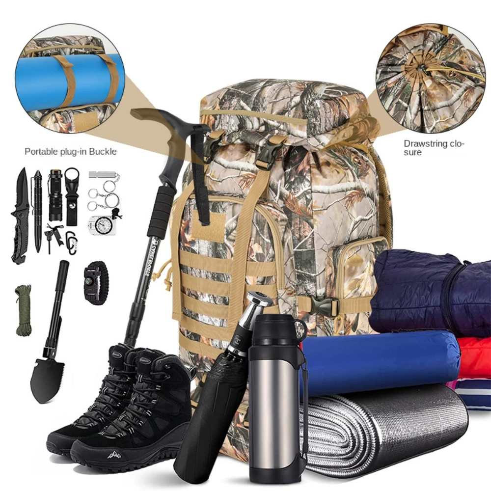 Outdoor Tactical Backpack Field Camping Military Hiking Survival Tool Largecapacity Mountaineering Waterproof Wear-resistant Bag
Outdoor Tactical Backpack Field Camping Military Hiking Survival Tool Largecapacity Mountaineering Waterproof Wear-resistant Bag