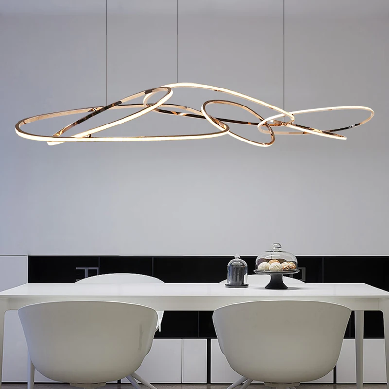 Modern Rose Gold Irregular Rings Led Chandeliers Lighting Living Dining Room Decor Pendant Lamp Kitchen Hanging Lights Luminaire
Modern Rose Gold Irregular Rings Led Chandeliers Lighting Living Dining Room Decor Pendant Lamp Kitchen Hanging Lights Luminaire