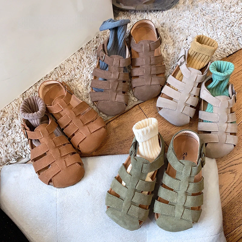 Korean Version Kids Shoes Summer Girls Sandals Leather Boys and Girls GLADIATOR Breathable Anti-Slippery Flat with Sandals
Korean Version Kids Shoes Summer Girls Sandals Leather Boys and Girls GLADIATOR Breathable Anti-Slippery Flat with Sandals