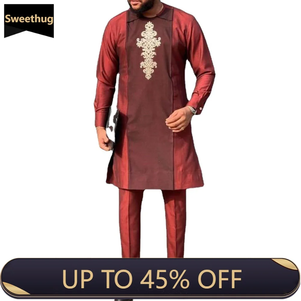 M-4XL African Man 2Pcs Set Bazin Riche Traditional Dashki Kanga Clothing Shirt Trousers Set Ethnic Sets Red Ankara Native
M-4XL African Man 2Pcs Set Bazin Riche Traditional Dashki Kanga Clothing Shirt Trousers Set Ethnic Sets Red Ankara Native